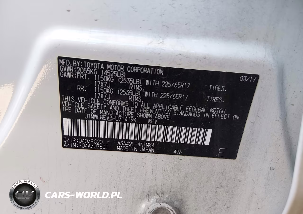 2017 Toyota Rav4 Xle VIN:JTMWFREV3HJ714194 - 9