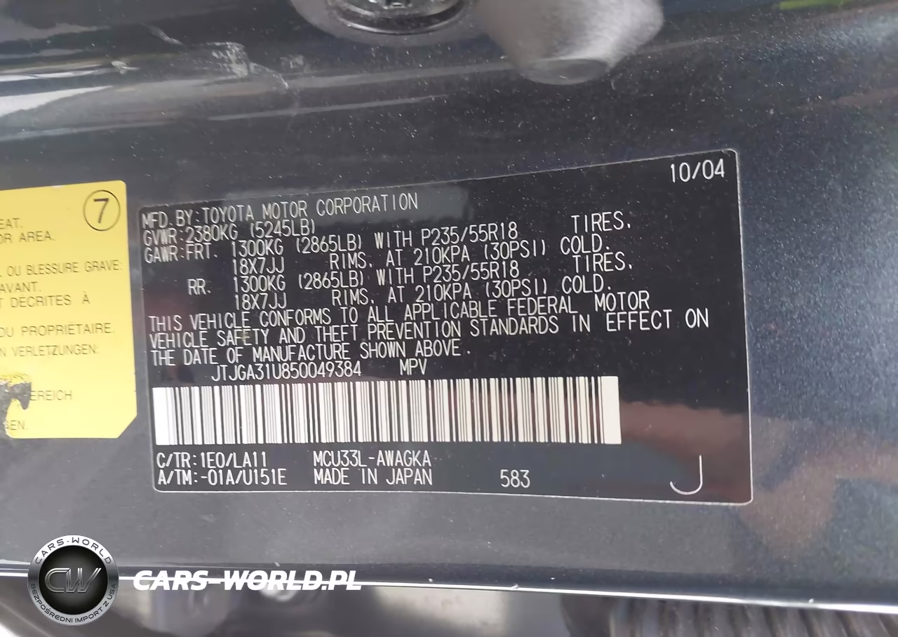 2005 Lexus Rx 330 VIN:JTJGA31U850049384 - 9