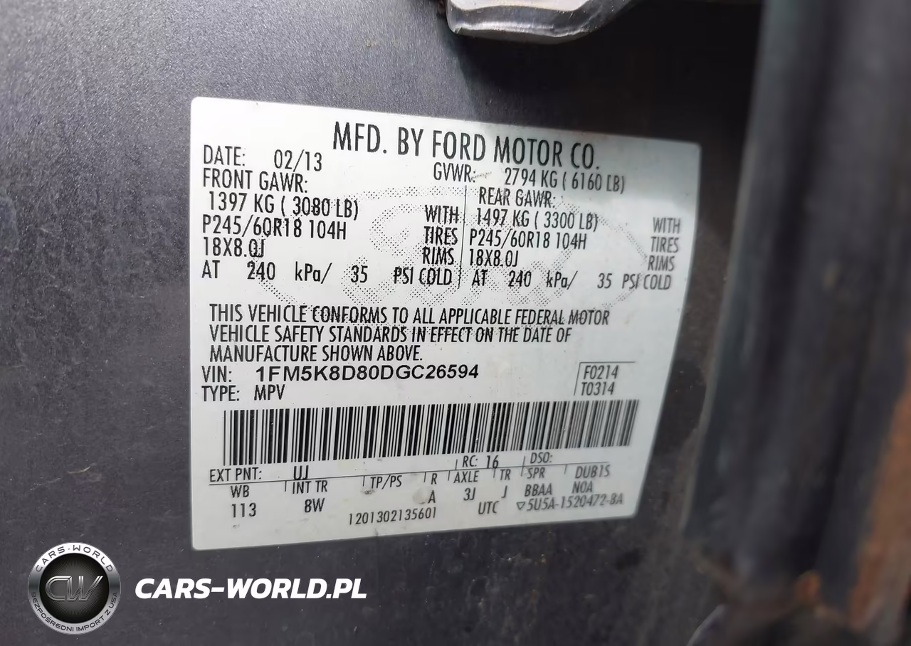 2013 Ford Explorer Xlt VIN:1FM5K8D80DGC26594 - 9