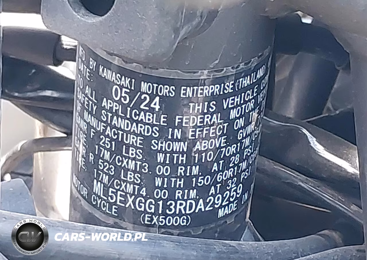 2024 Kawasaki Ex500 VIN:ML5EXGG13RDA29259 - 10
