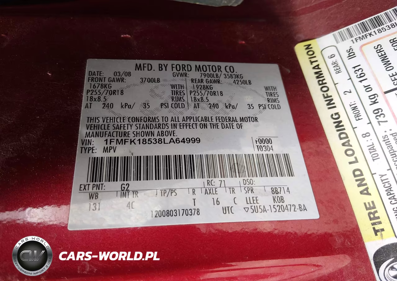 2008 Ford Expedition El Eddie Bauer-King Ranch VIN:1FMFK18538LA64999 - 9