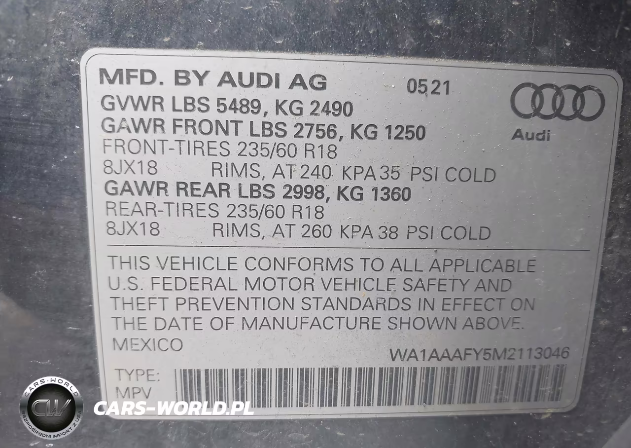 2021 Audi Q5 Premium 45 Tfsi Quattro S Tronic VIN:WA1AAAFY5M2113046 - 9