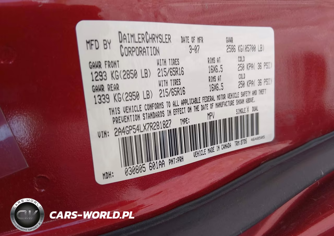2007 Chrysler Town & Country Touring VIN:2A4GP54LX7R281827 - 9