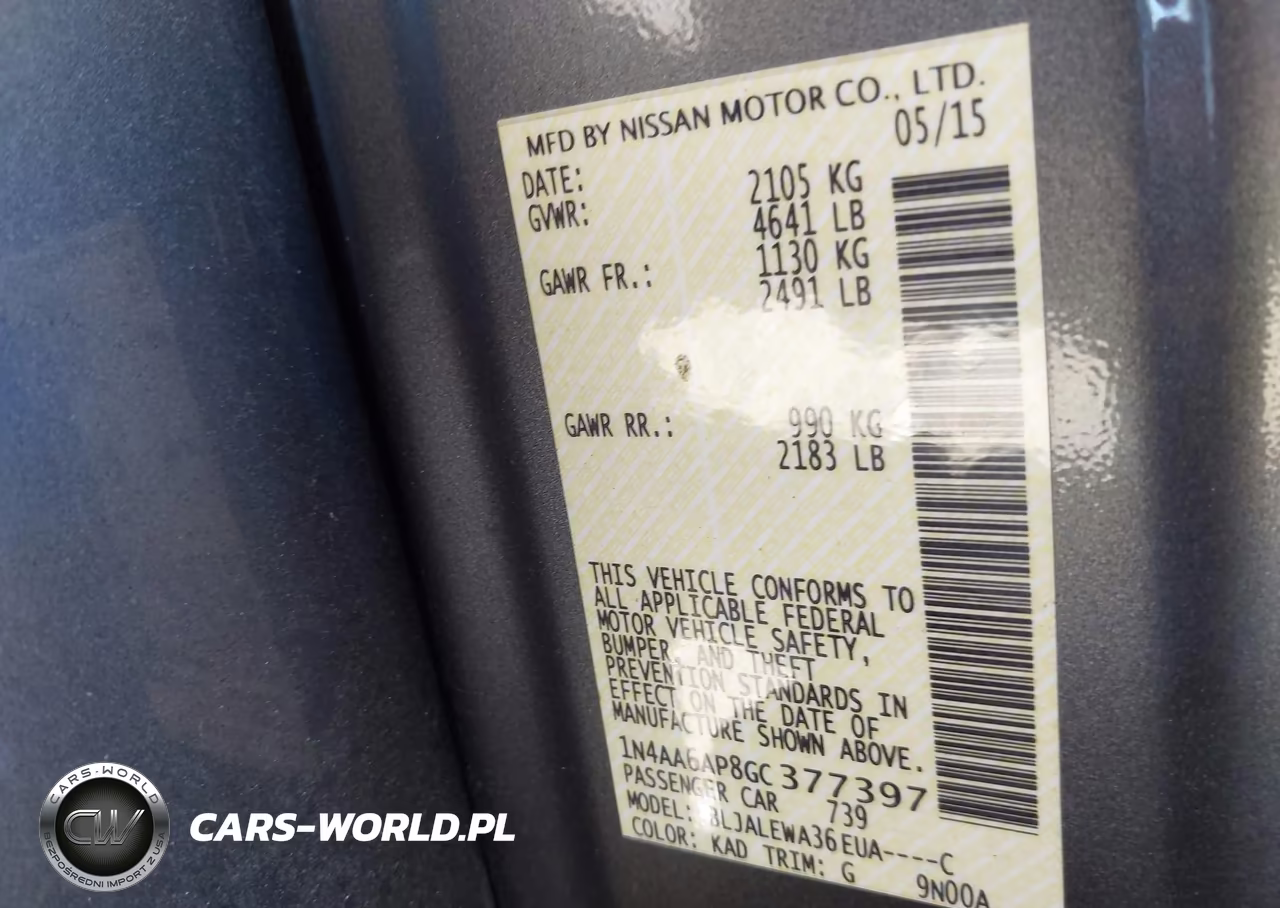 2016 Nissan Maxima 3.5 Sl VIN:1N4AA6AP8GC377397 - 9