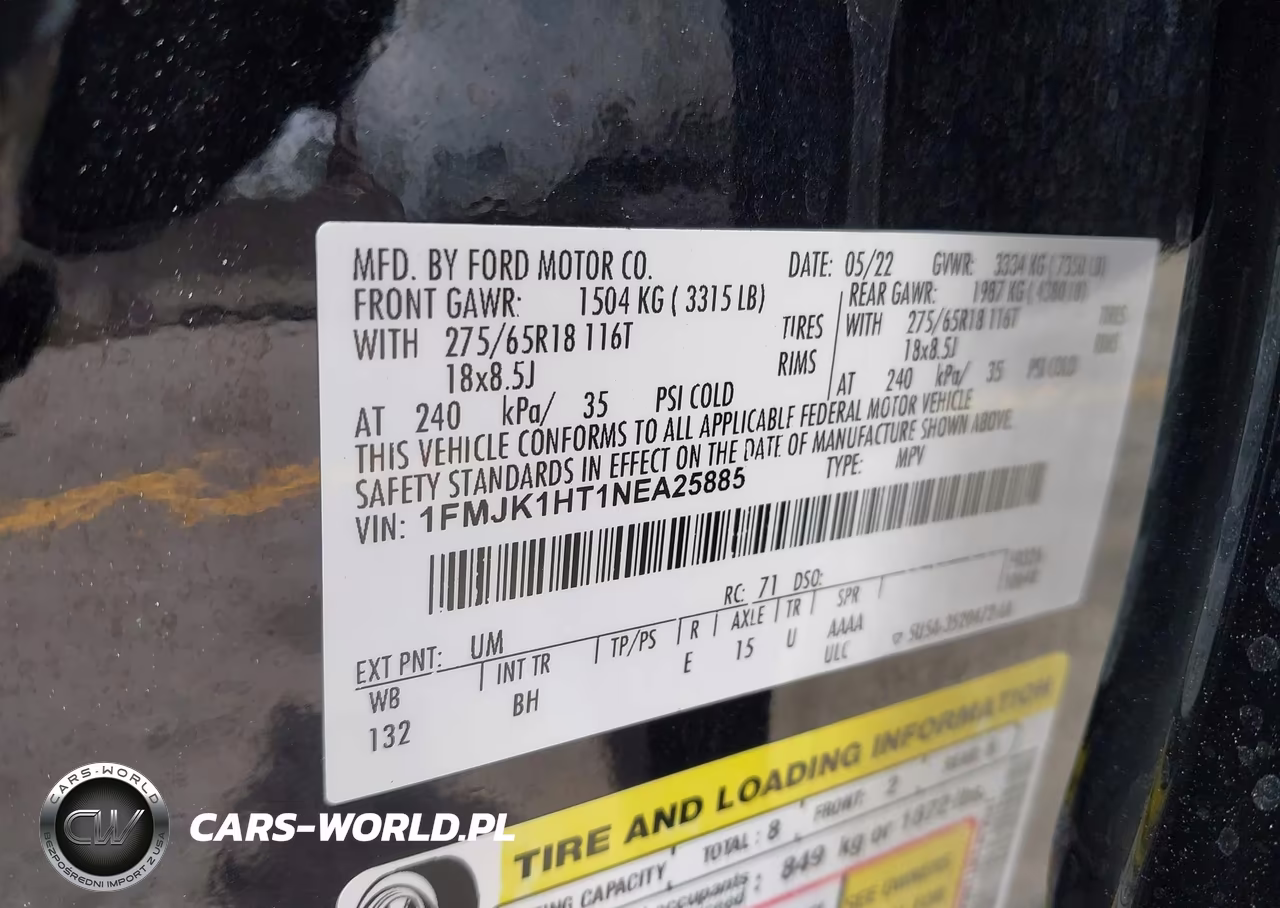 2022 Ford Expedition Xlt Max VIN:1FMJK1HT1NEA25885 - 9