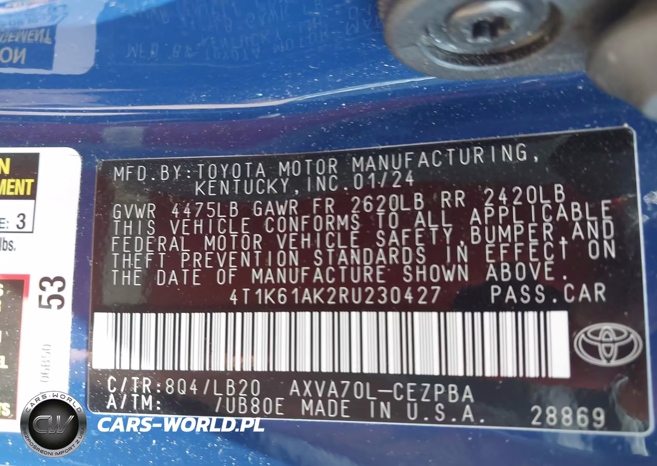 2024 Toyota Camry Xse VIN:4T1K61AK2RU230427 - 9