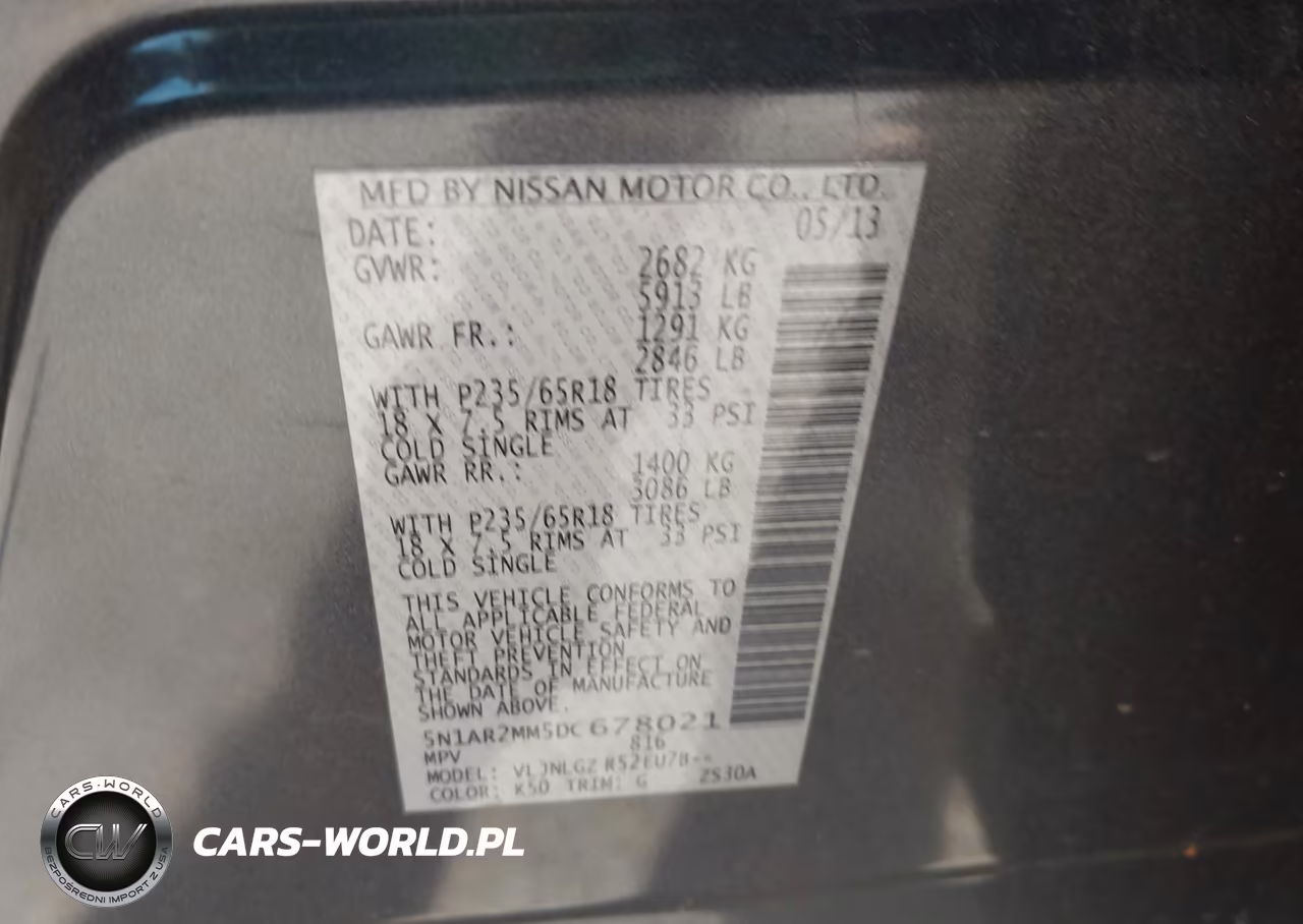 2013 Nissan Pathfinder Sl VIN:5N1AR2MM5DC678021 - 9