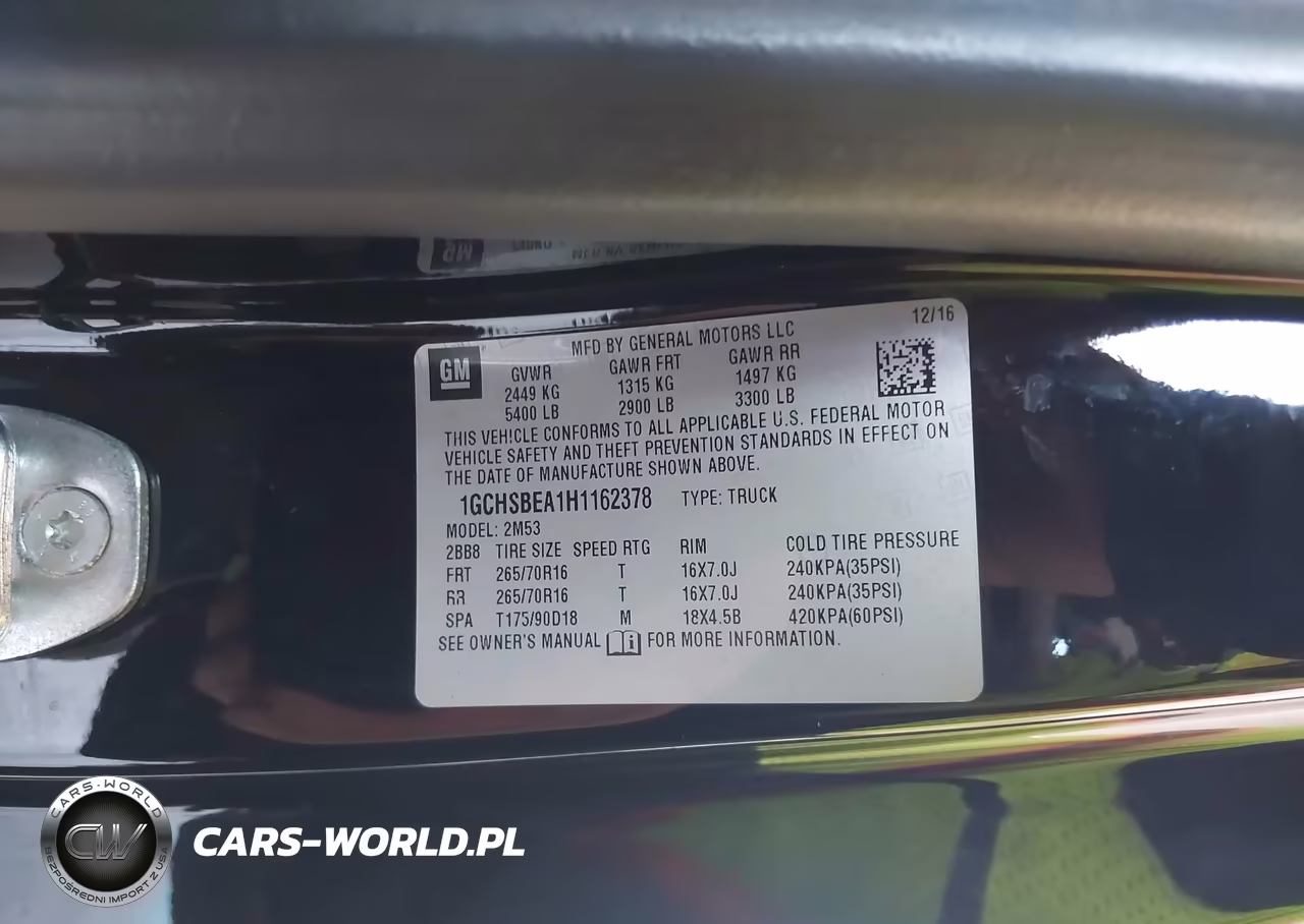2017 Chevrolet Colorado Wt VIN:1GCHSBEA1H1162378 - 9