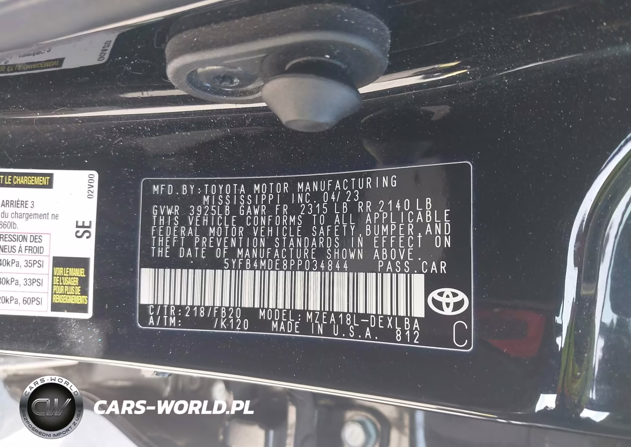 2023 Toyota Corolla Le VIN:5YFB4MDE8PP034844 - 9