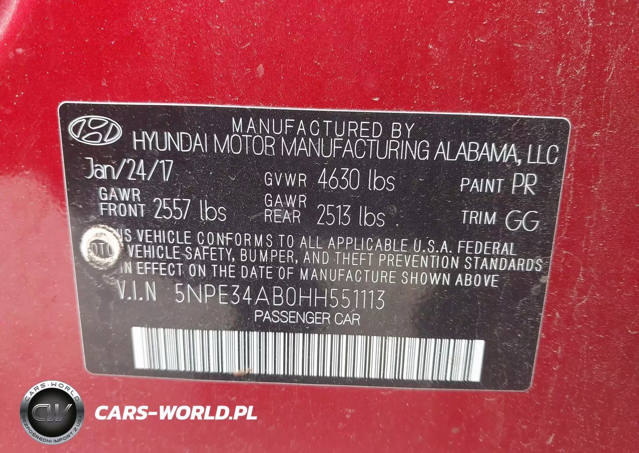 2017 Hyundai Sonata Sport 2.0T VIN:5NPE34AB0HH551113 - 9