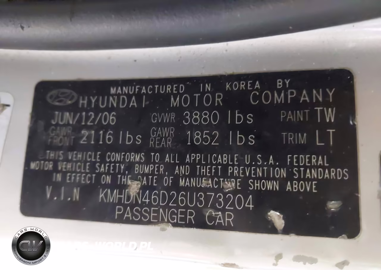 2006 Hyundai Elantra Gls-Limited VIN:KMHDN46D26U373204 - 9