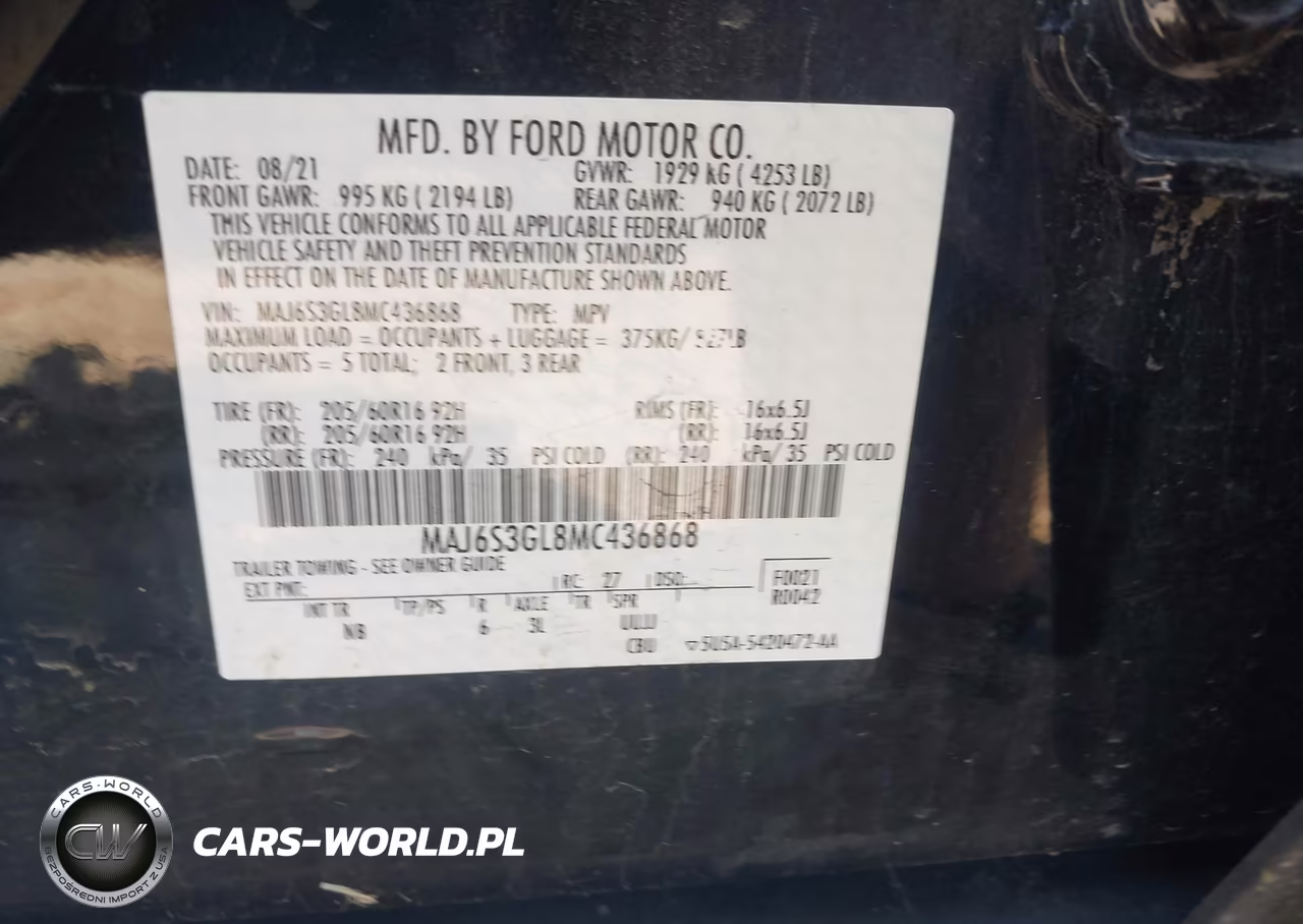 2021 Ford Ecosport Se VIN:MAJ6S3GL8MC436868 - 9