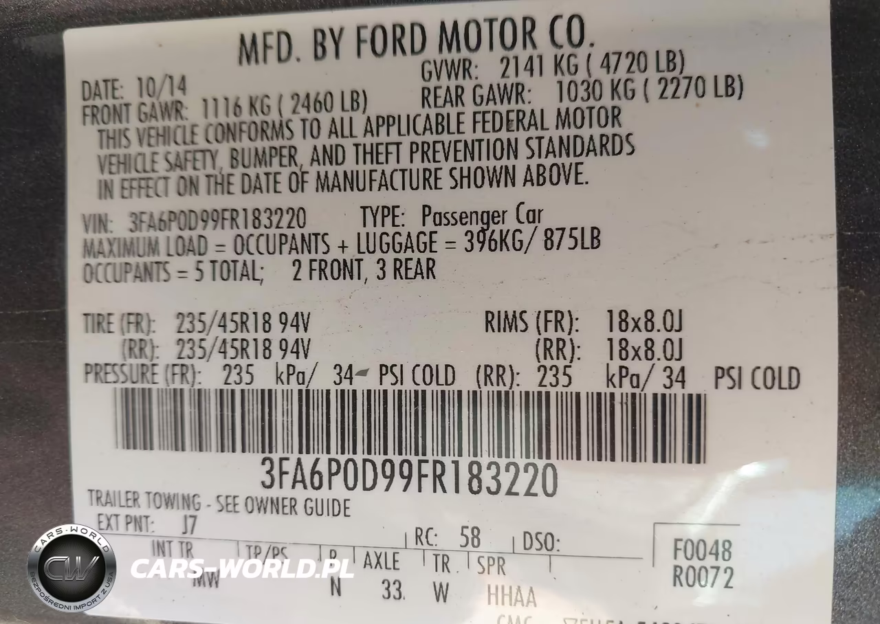 2015 Ford Fusion Titanium VIN:3FA6P0D99FR183220 - 9