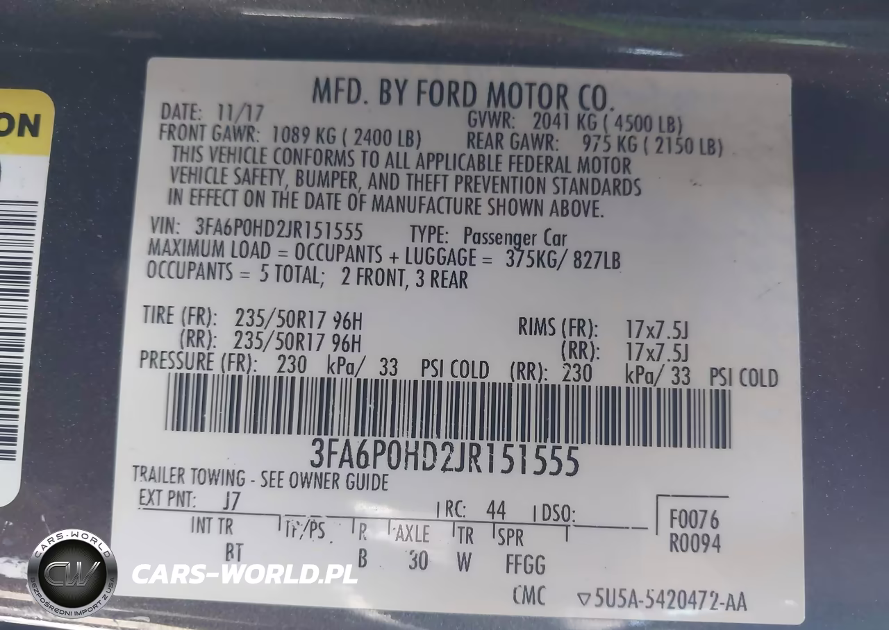 2018 Ford Fusion Se VIN:3FA6P0HD2JR151555 - 9