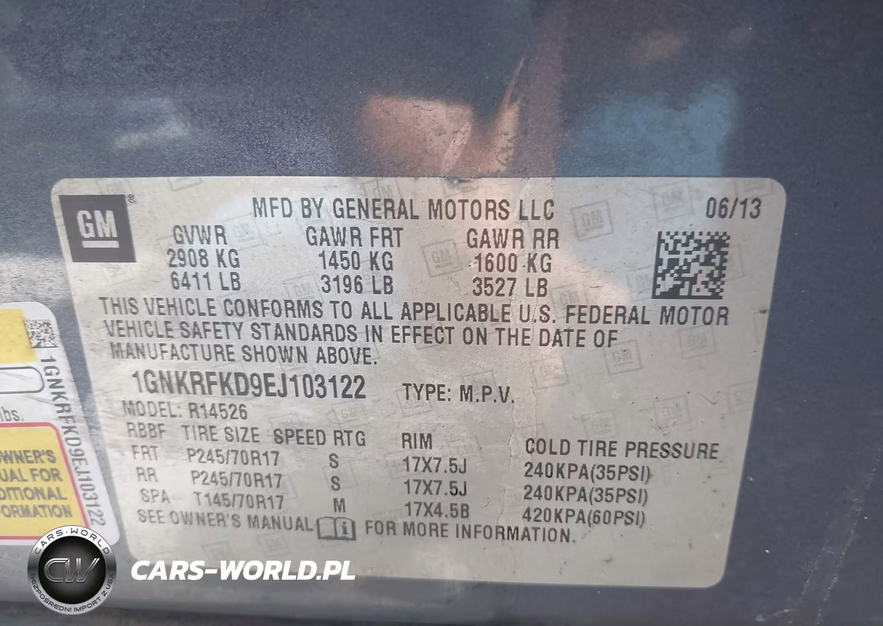 2014 Chevrolet Traverse Ls VIN:1GNKRFKD9EJ103122 - 9