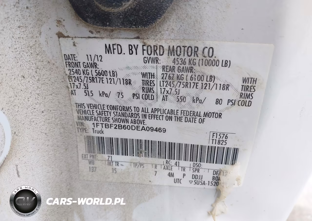2013 Ford F-250 Xl VIN:1FTBF2B60DEA09469 - 9