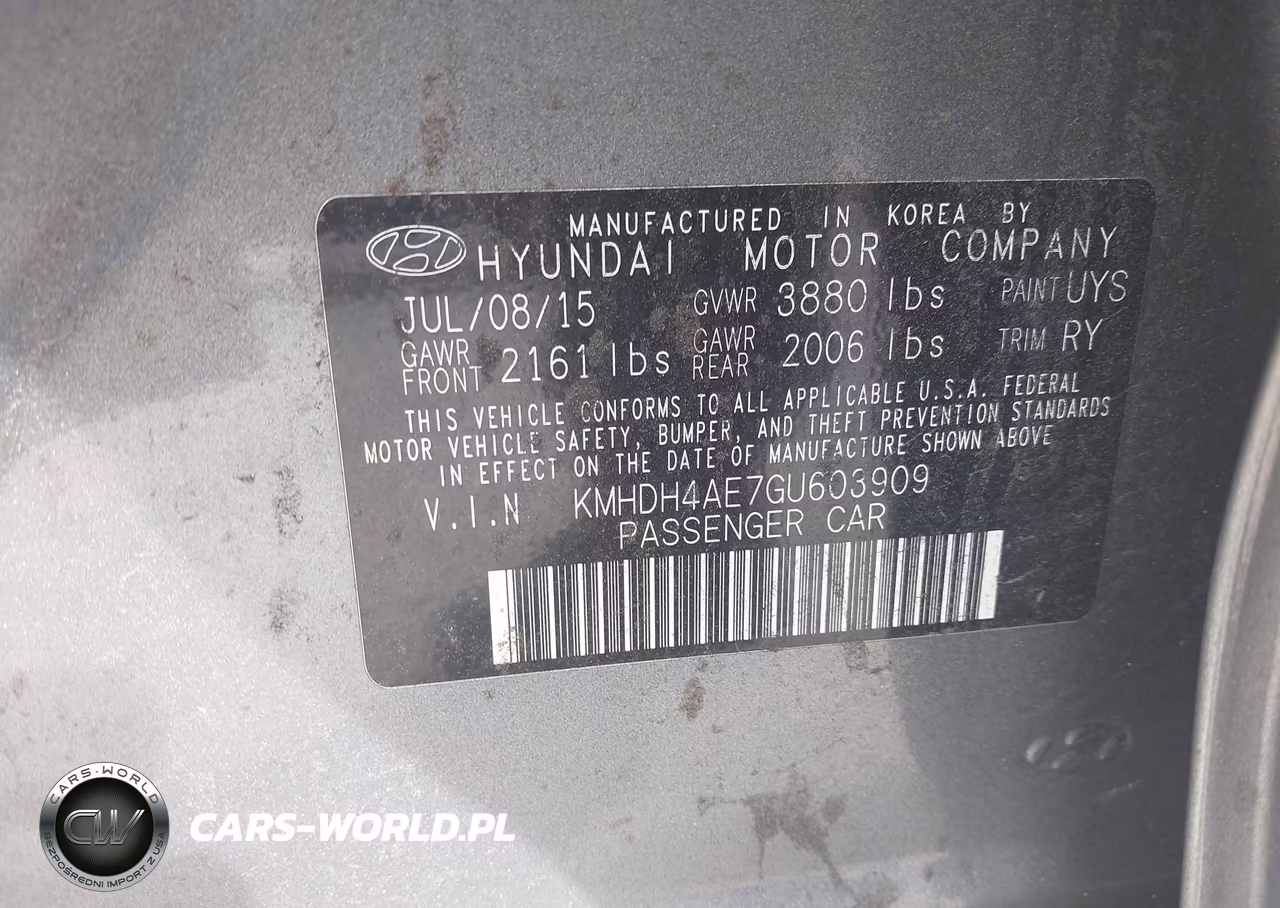 2016 Hyundai Elantra Value Edition VIN:KMHDH4AE7GU603909 - 9
