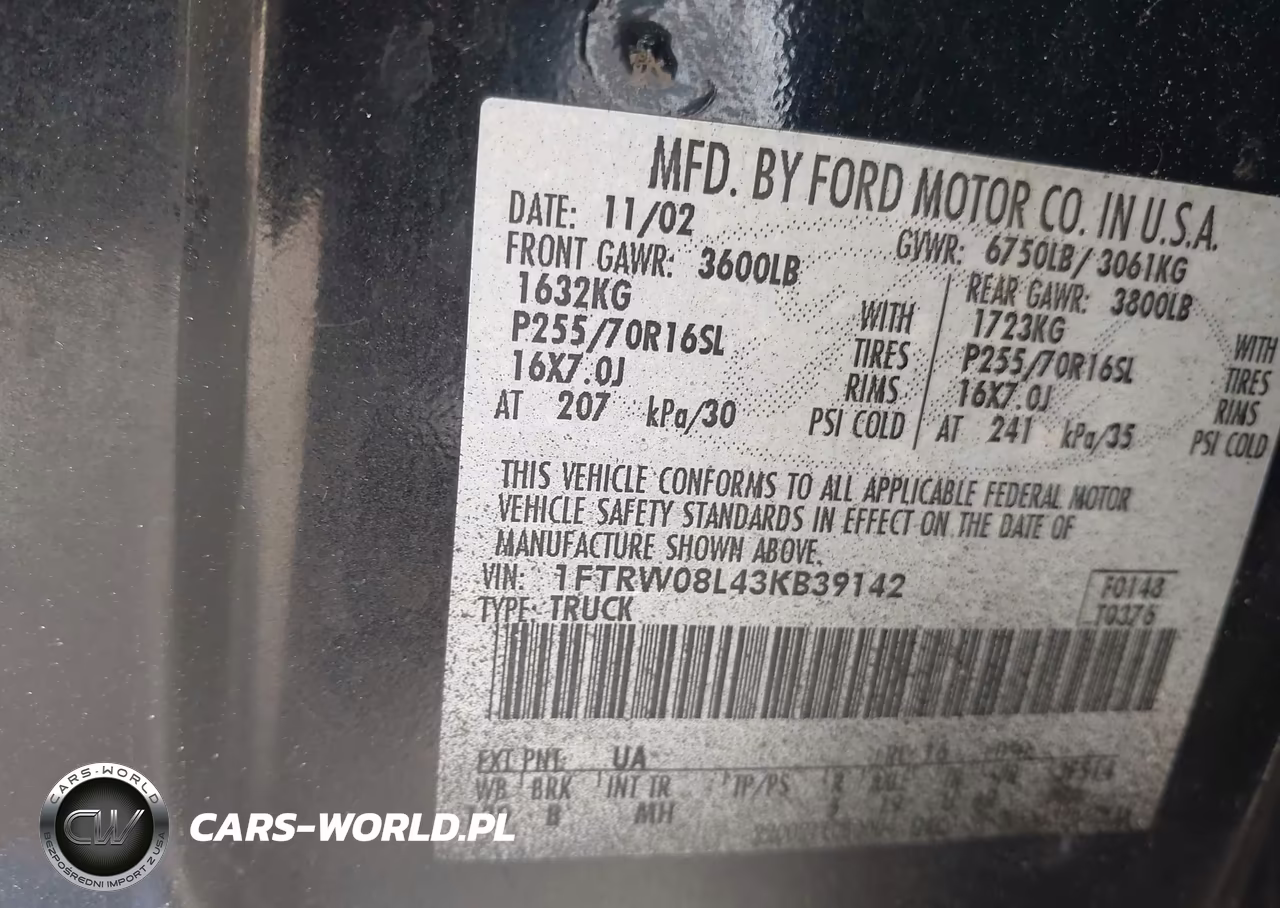 2003 Ford F-150 Lariat-Xlt VIN:1FTRW08L43KB39142 - 9