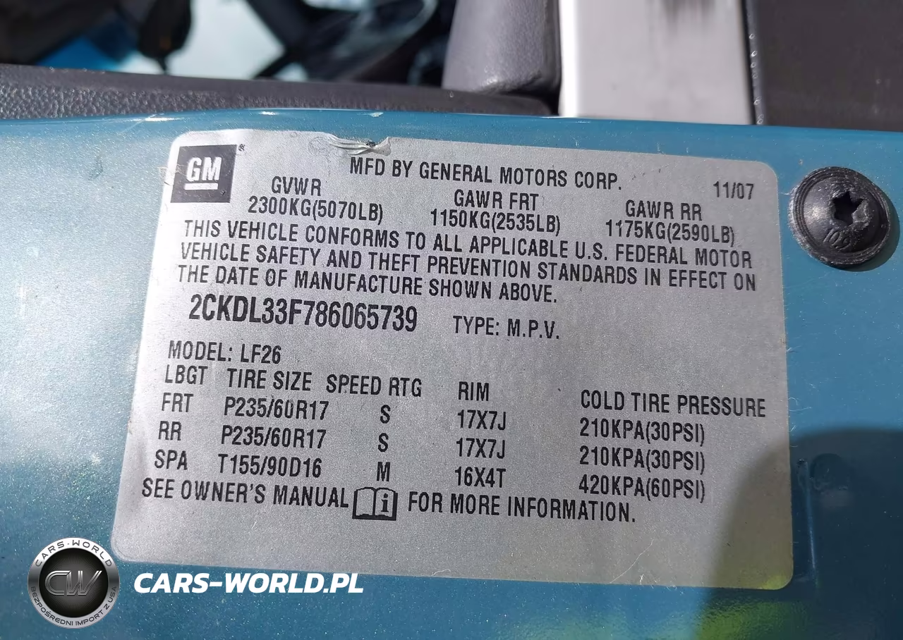 2008 Pontiac Torrent VIN:2CKDL33F786065739 - 9