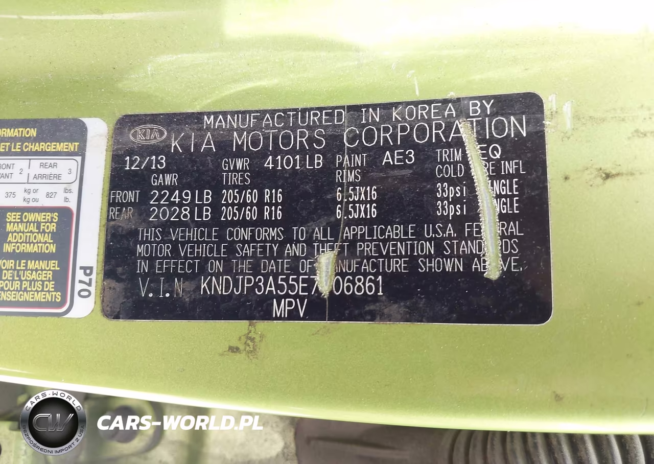 2014 Kia Soul + VIN:KNDJP3A55E7706861 - 9