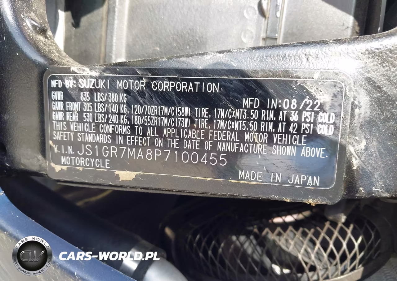 2023 Suzuki Gsx-R750 VIN:JS1GR7MA8P7100455 - 10