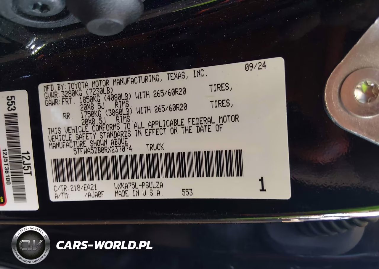 2024 Toyota Tundra Limited VIN:5TFWA5DB0RX237074 - 9