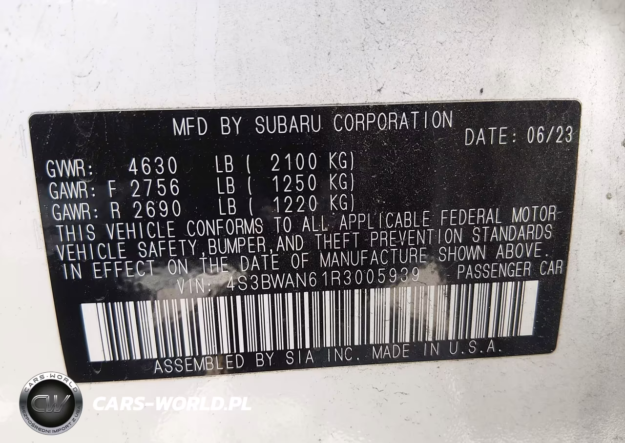 2024 Subaru Legacy Limited VIN:4S3BWAN61R3005939 - 9