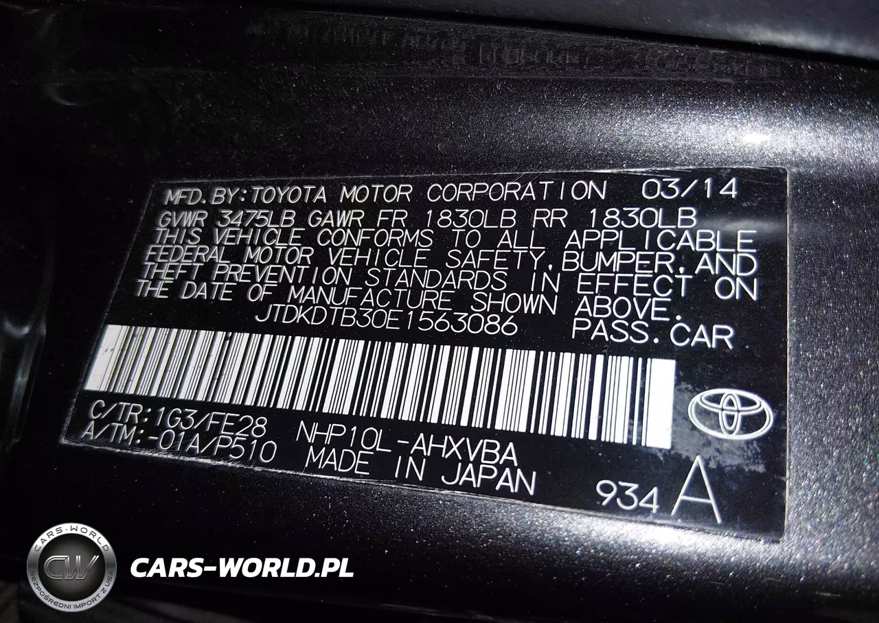 2014 Toyota Prius C One VIN:JTDKDTB30E1563086 - 9