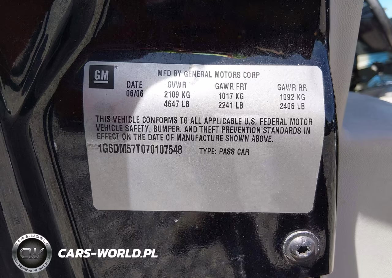 2007 Cadillac Cts Standard VIN:1G6DM57T070107548 - 9