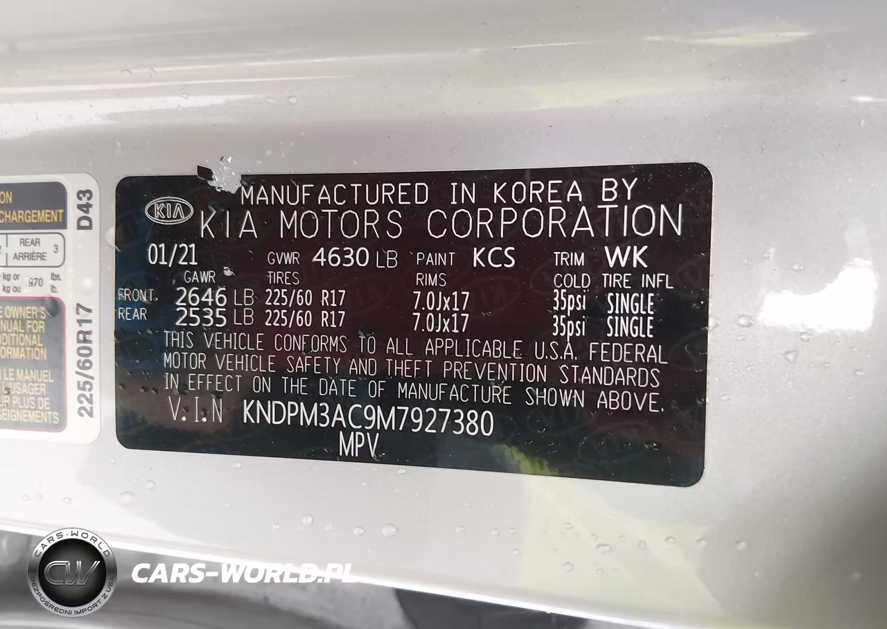 2021 Kia Sportage Lx VIN:KNDPM3AC9M7927380 - 9