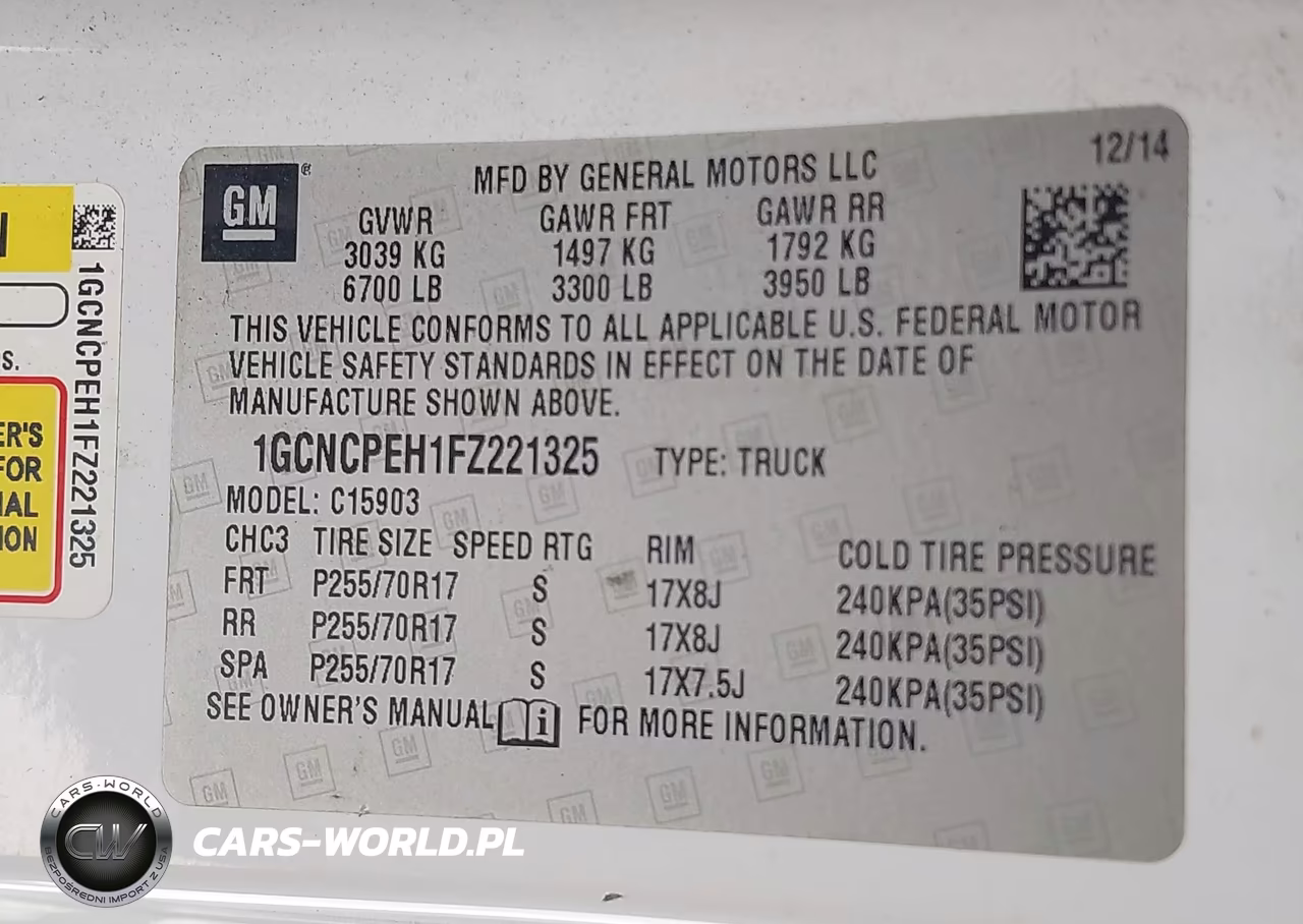 2015 Chevrolet Silverado 1500 Wt VIN:1GCNCPEH1FZ221325 - 9