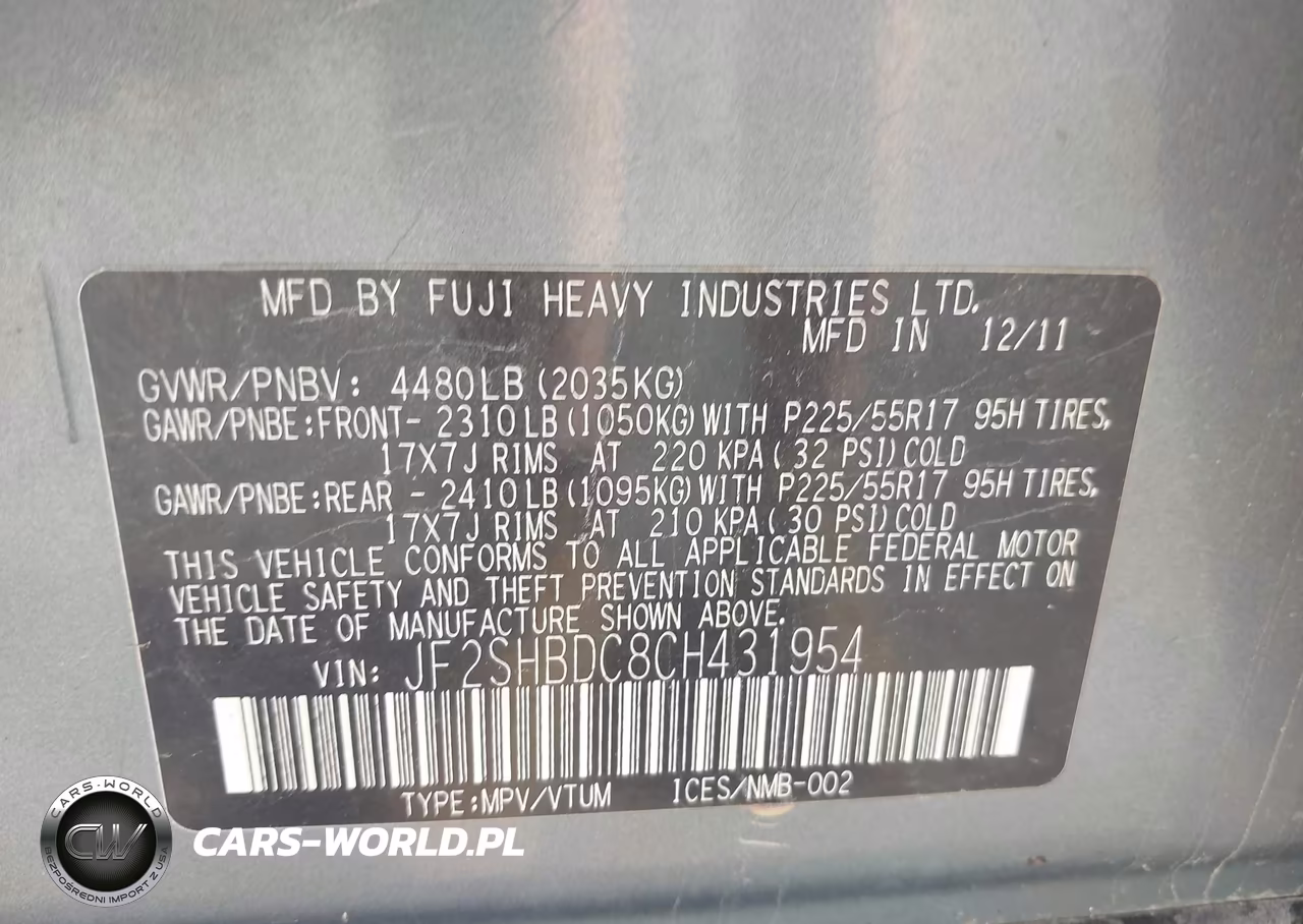 2012 Subaru Forester 2.5X Premium VIN:JF2SHBDC8CH431954 - 9