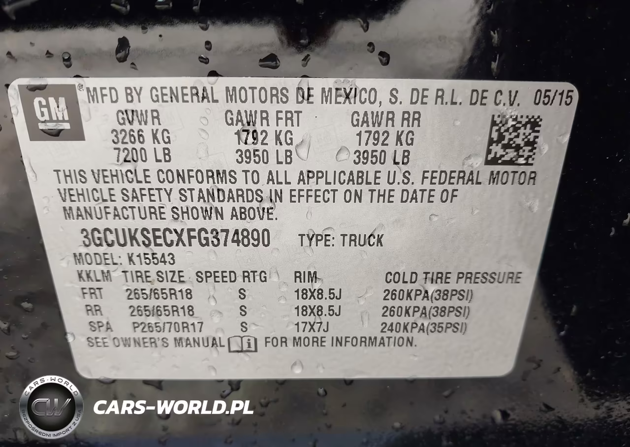 2015 Chevrolet Silverado 1500 2Lz VIN:3GCUKSECXFG374890 - 9