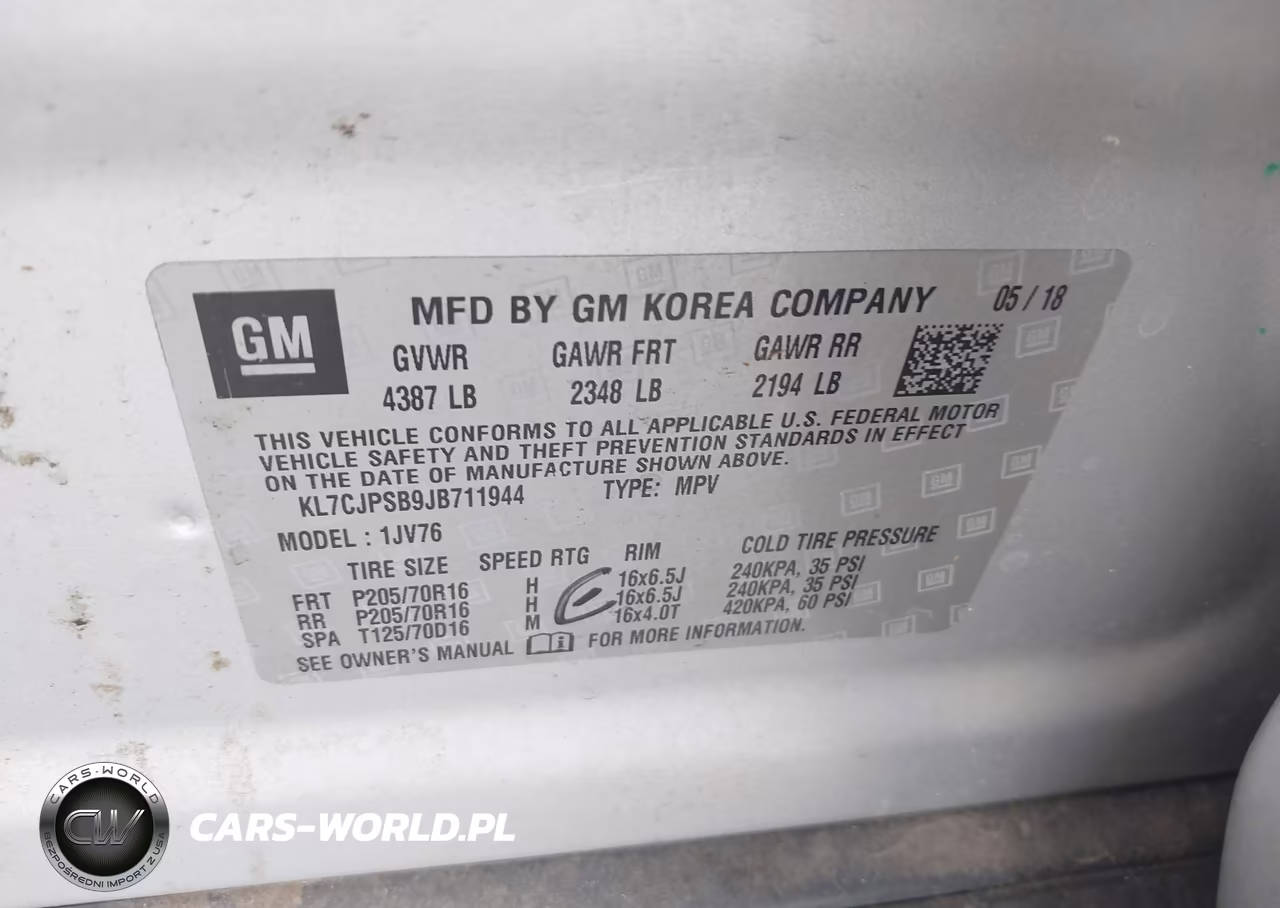 2018 Chevrolet Trax Lt VIN:KL7CJPSB9JB711944 - 9