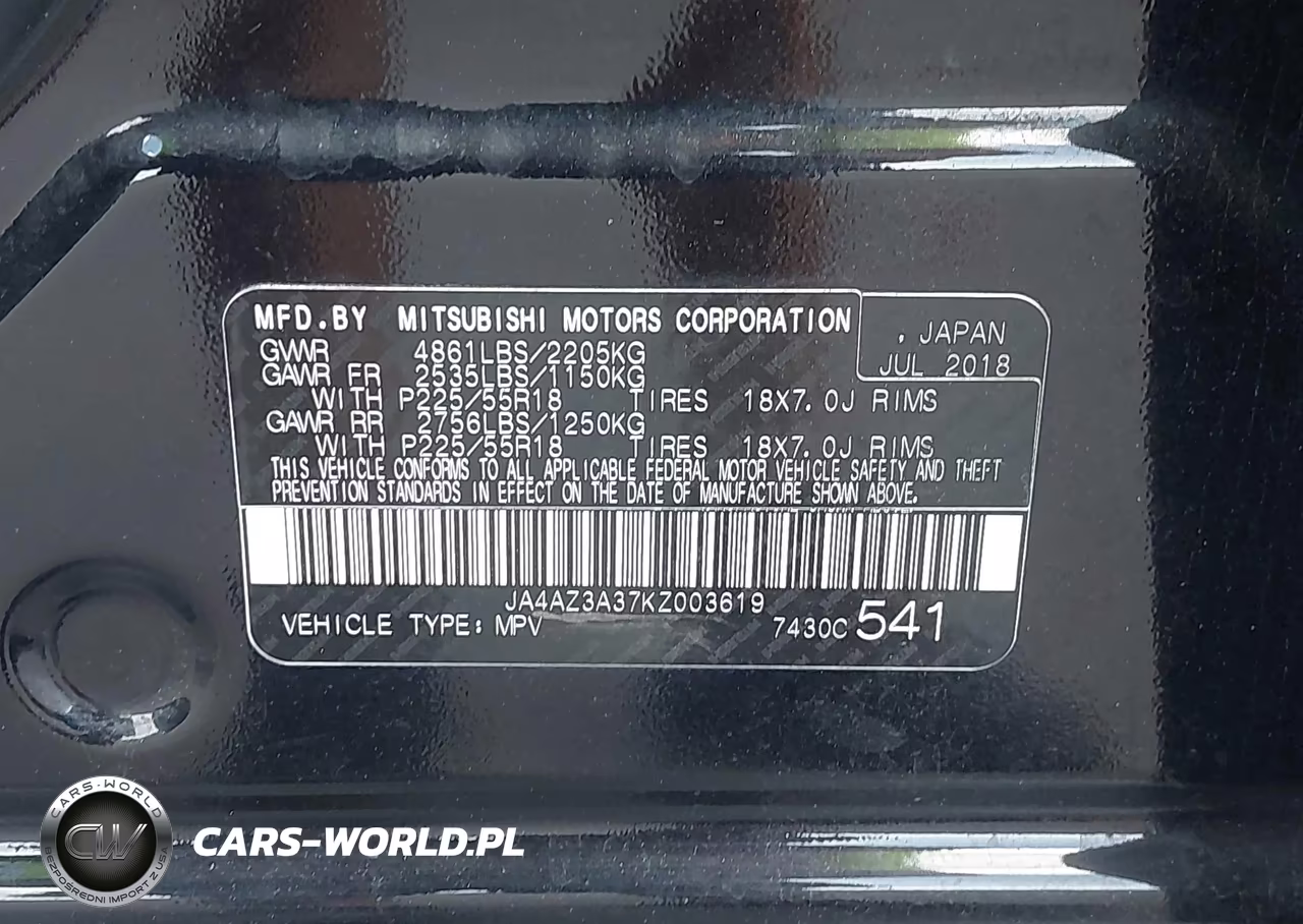 2019 Mitsubishi Outlander Se VIN:JA4AZ3A37KZ003619 - 9