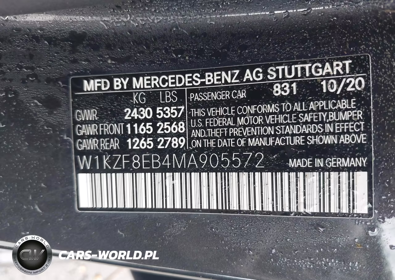 2021 Mercedes-Benz E 350 4Matic VIN:W1KZF8EB4MA905572 - 9