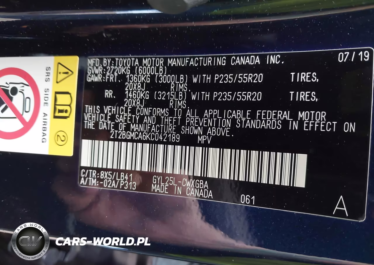 2019 Lexus Rx 450H VIN:2T2BGMCA6KC042189 - 9