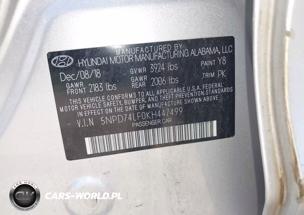 2019 Hyundai Elantra Se VIN:5NPD74LF0KH447499 - 9