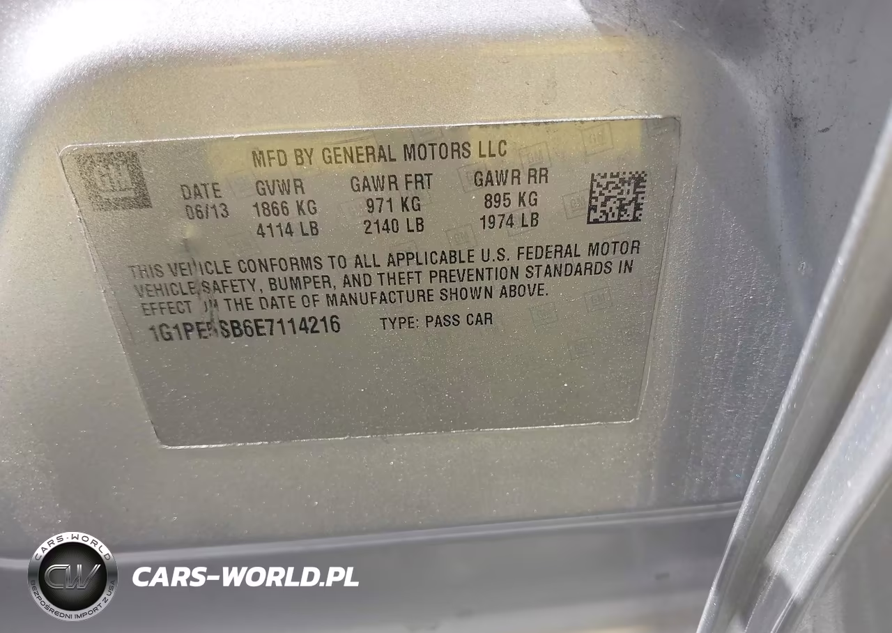2014 Chevrolet Cruze 2Lt Auto VIN:1G1PE5SB6E7114216 - 9