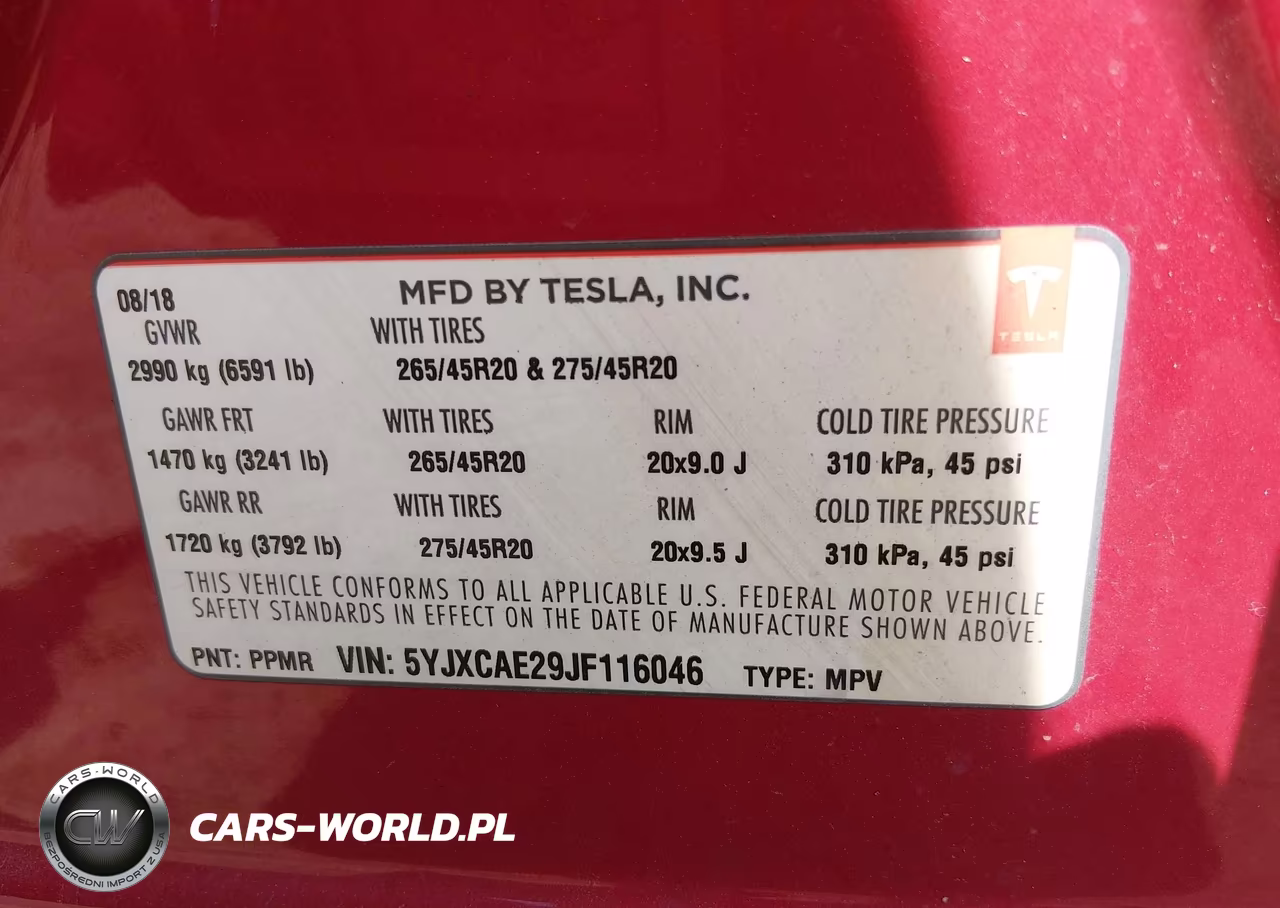2018 Tesla Model X VIN:5YJXCAE29JF116046 - 9
