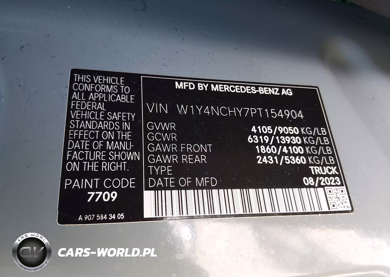 2023 Mercedes-Benz Sprinter 2500 High Roof 4-Cyl Diesel Ho VIN:W1Y4NCHY7PT154904 - 9
