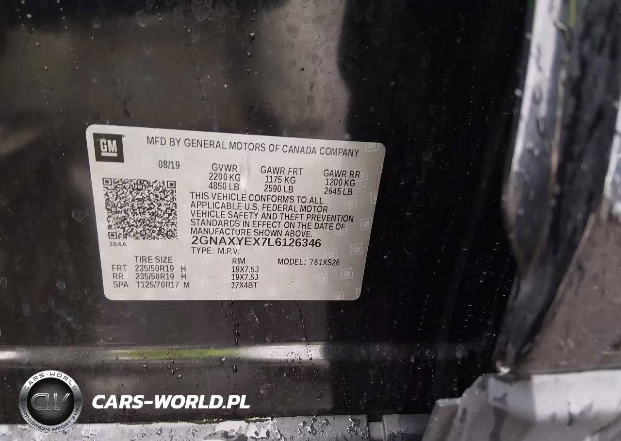 2020 Chevrolet Equinox Awd Premier 2.0L Turbo VIN:2GNAXYEX7L6126346 - 9