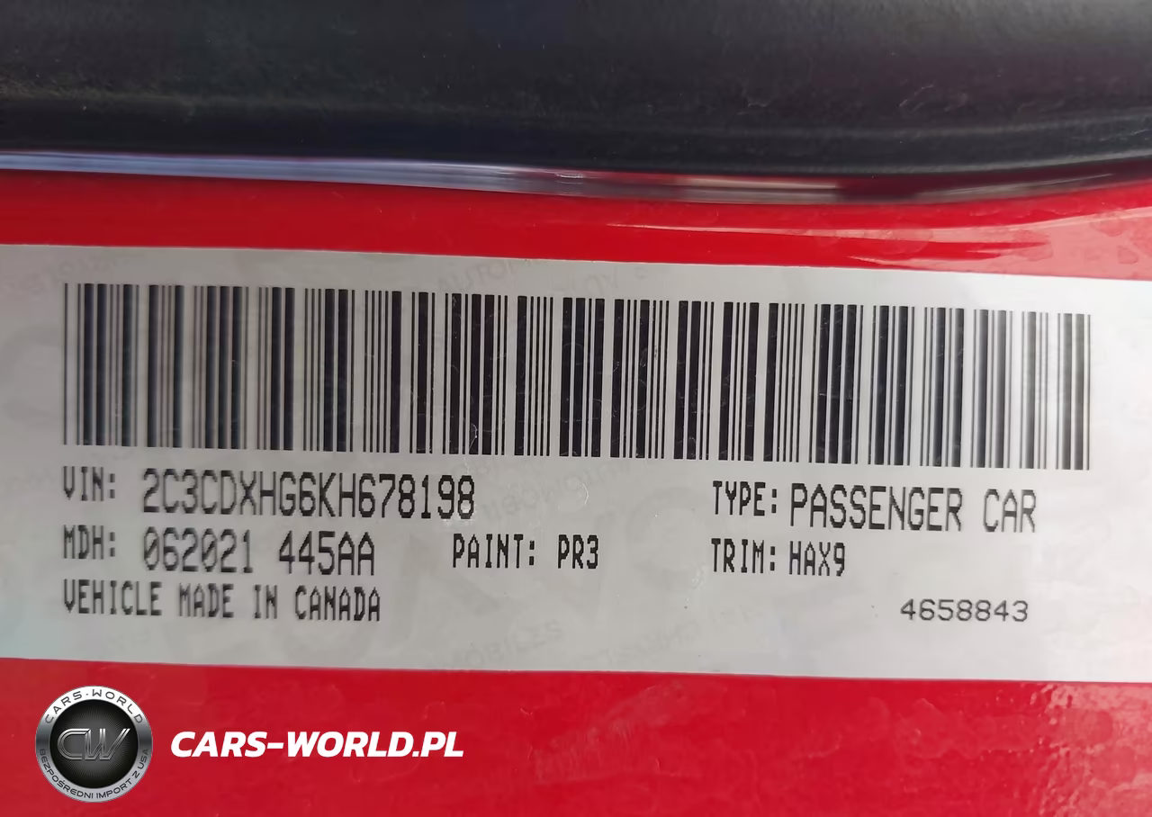 2019 Dodge Charger Gt Rwd VIN:2C3CDXHG6KH678198 - 9