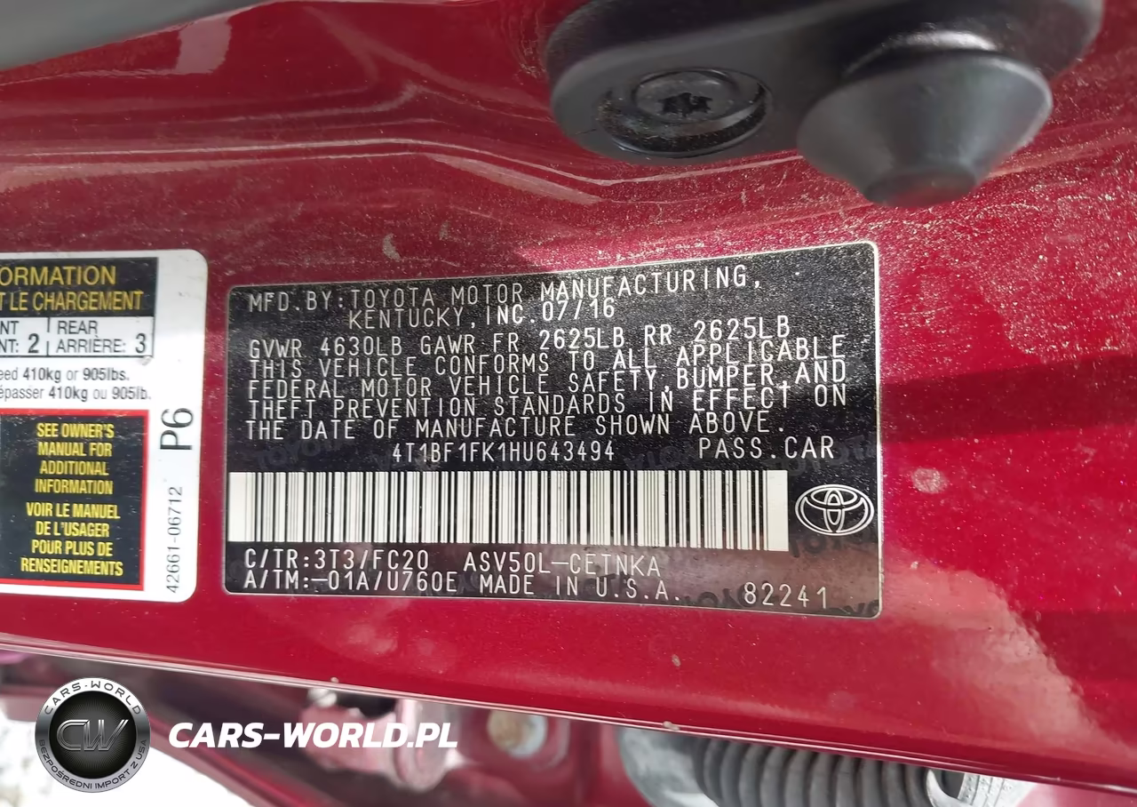 2017 Toyota Camry Le VIN:4T1BF1FK1HU643494 - 9