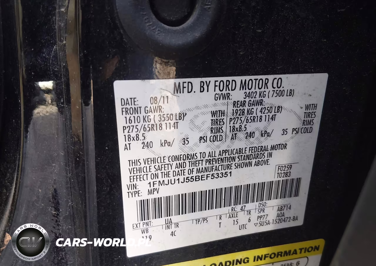 2011 Ford Expedition Xlt VIN:1FMJU1J55BEF53351 - 9
