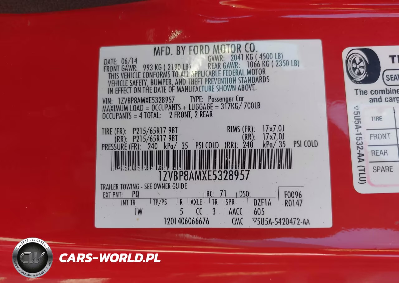 2014 Ford Mustang V6 VIN:1ZVBP8AMXE5328957 - 9