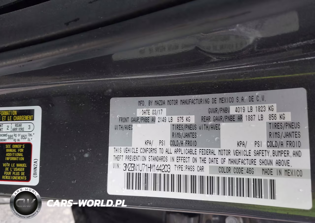 2017 Mazda Mazda3 Sport VIN:3MZBN1U71HM144203 - 9