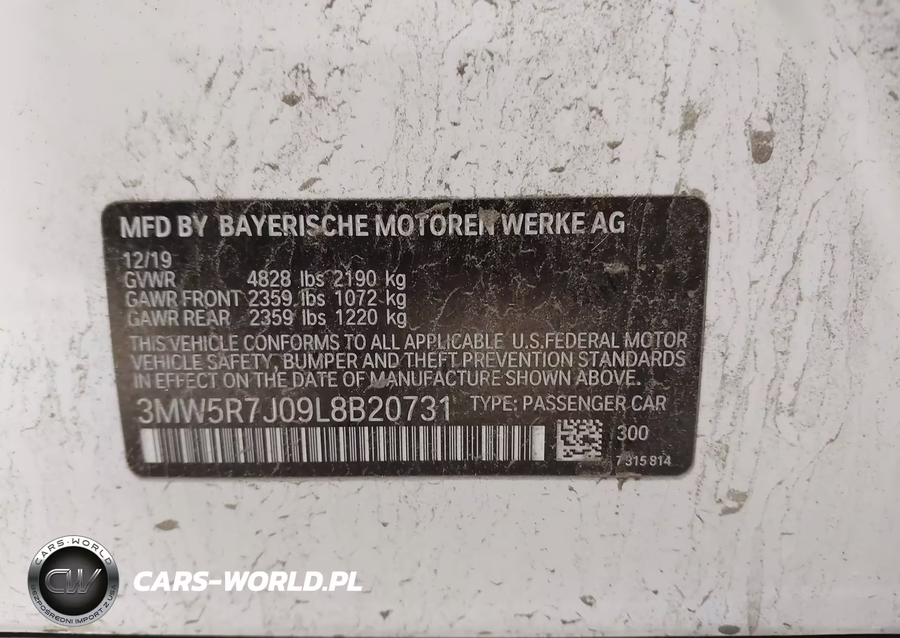 2020 BMW 330I xDrive VIN:3MW5R7J09L8B20731 - 9