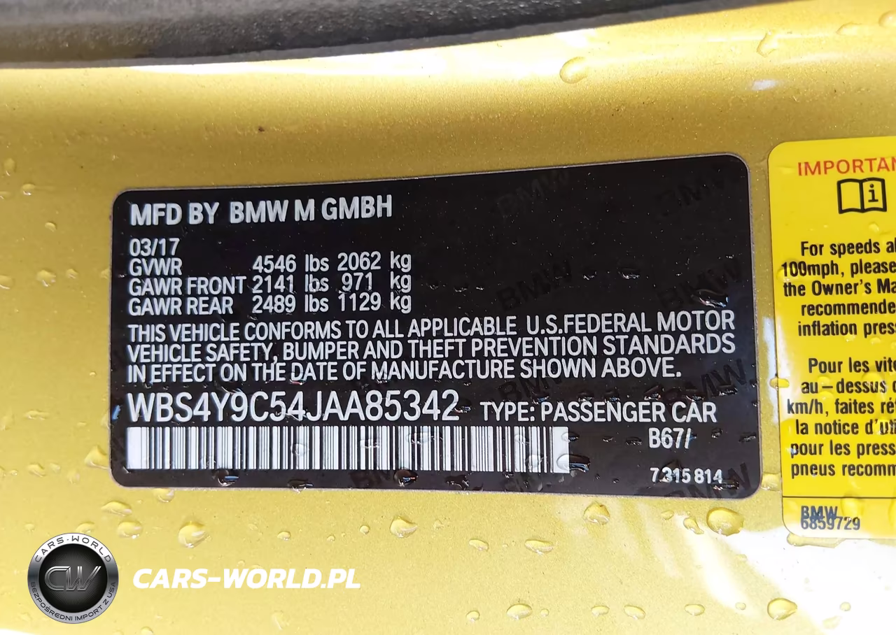 2018 BMW M4 VIN:WBS4Y9C54JAA85342 - 9