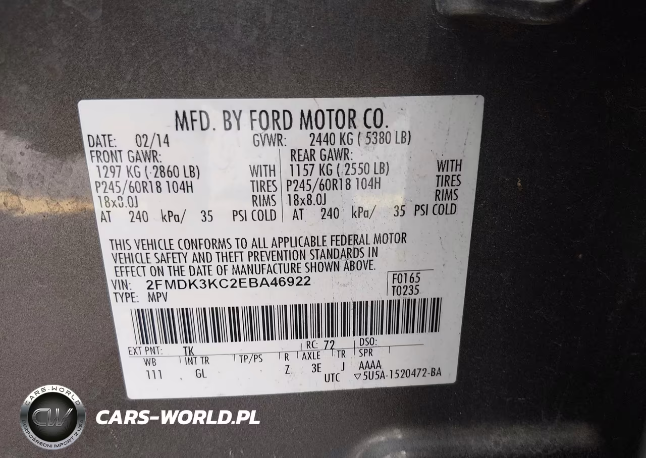 2014 Ford Edge Limited VIN:2FMDK3KC2EBA46922 - 9